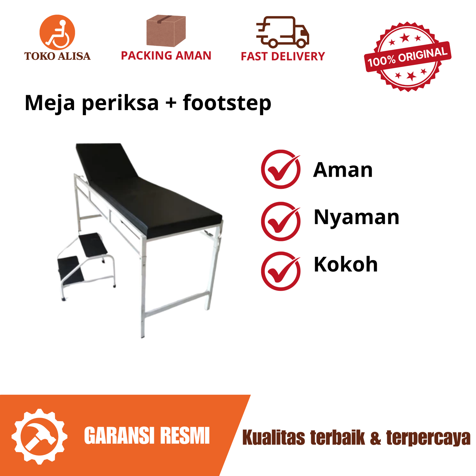 Meja periksa + footstep